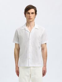 100% BAUMWOLL KURZARMHEMD, White, highres