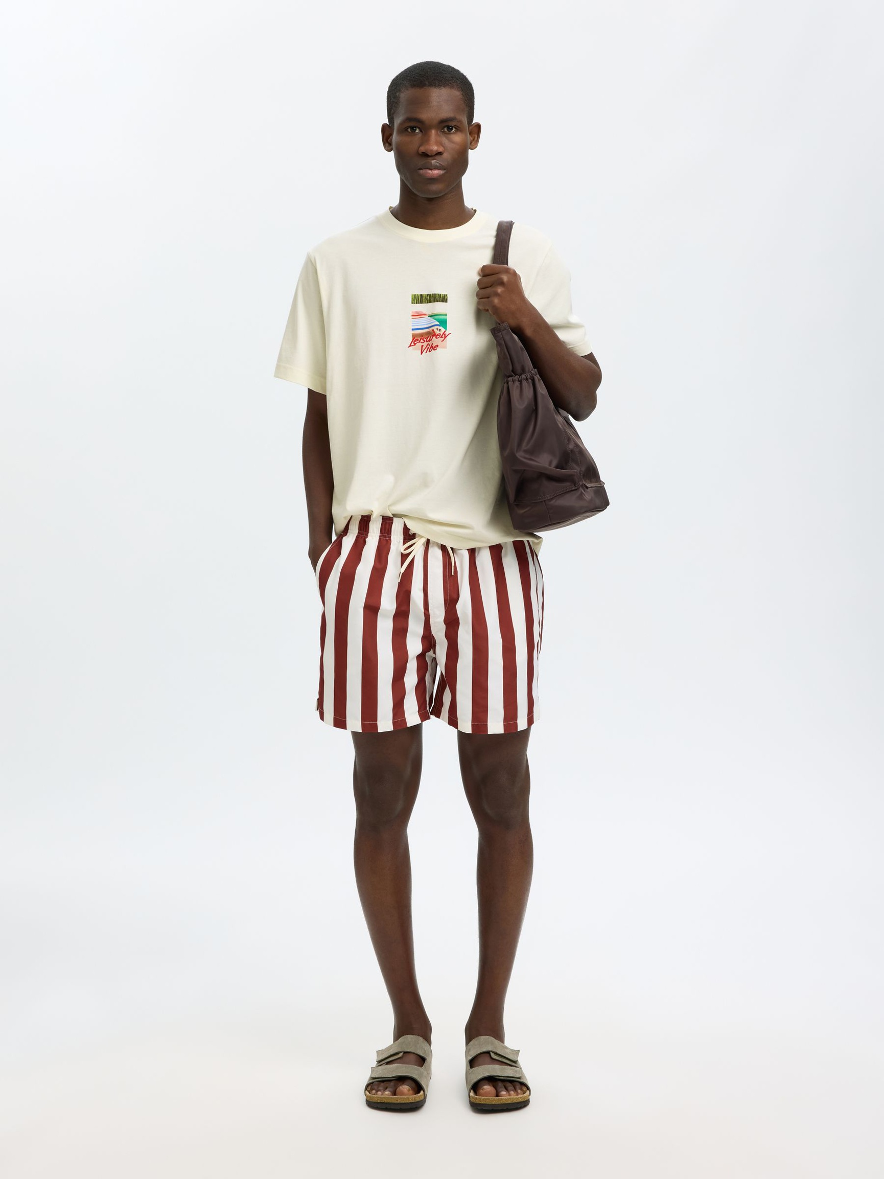 REGULAR FIT T-SHIRT, Egret, highres