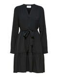 Selected TIERED KORT KJOLE, Black, highres - 16079687_Black_001.jpg