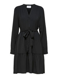 ESCALONADAS VESTIDO MINI, Black, highres