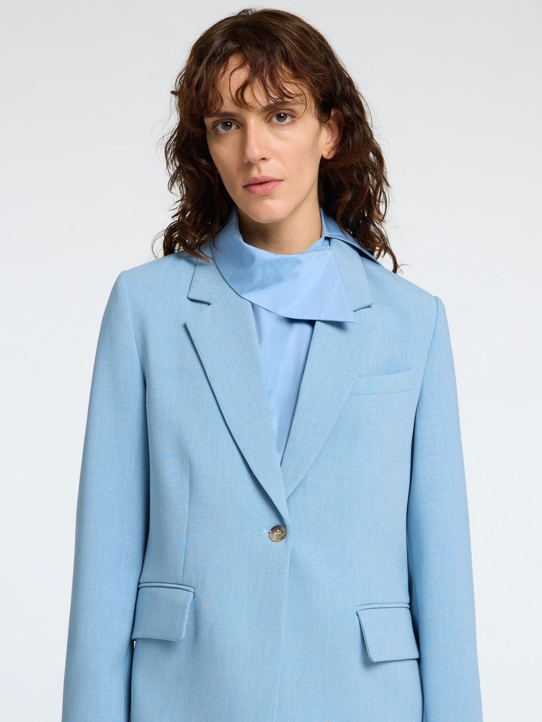 VISKOSEMIX OVERSIZE-BLAZER, Endless Sky, highres