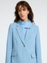VISKOSEMIX OVERSIZE-BLAZER, Endless Sky, highres