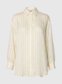 OVERSIZED FIT OVERHEMD MET LANGE MOUWEN, Egret, highres