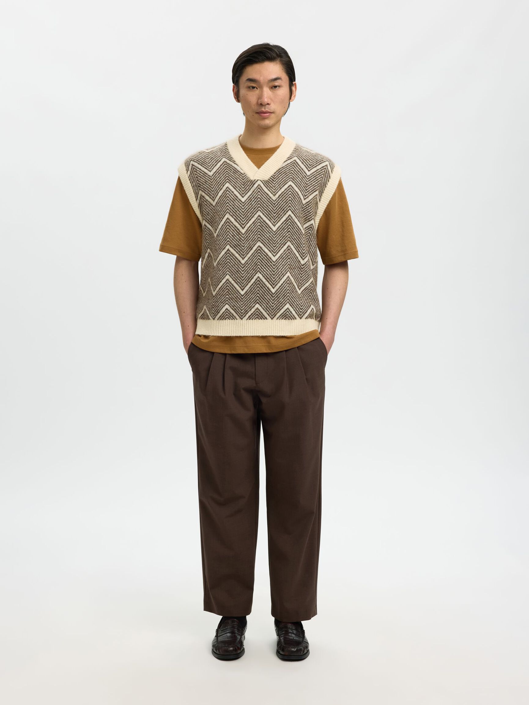 COUPE DÉCONTRACTÉE GILET TRICOTÉ, Delicioso, highres