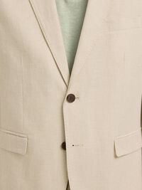 REGULAR FIT SINGLE-BREASTED BLAZER, Oatmeal, highres