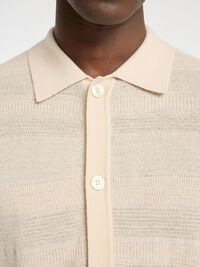 100% MERINO WOOL CARDIGAN, Oatmeal, highres