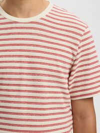 STRIPED T-SHIRT, Egret, highres