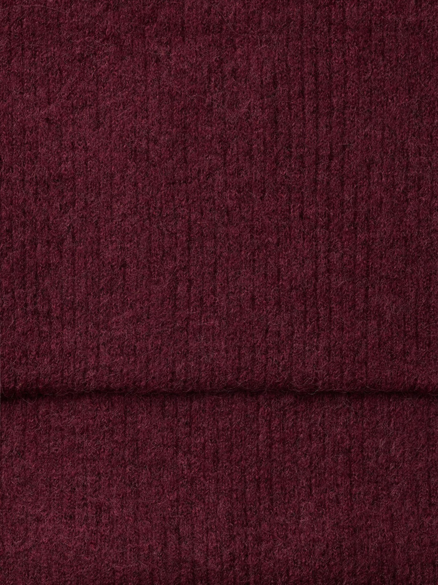 WOOL BLEND SCARF, Tawny Port, highres