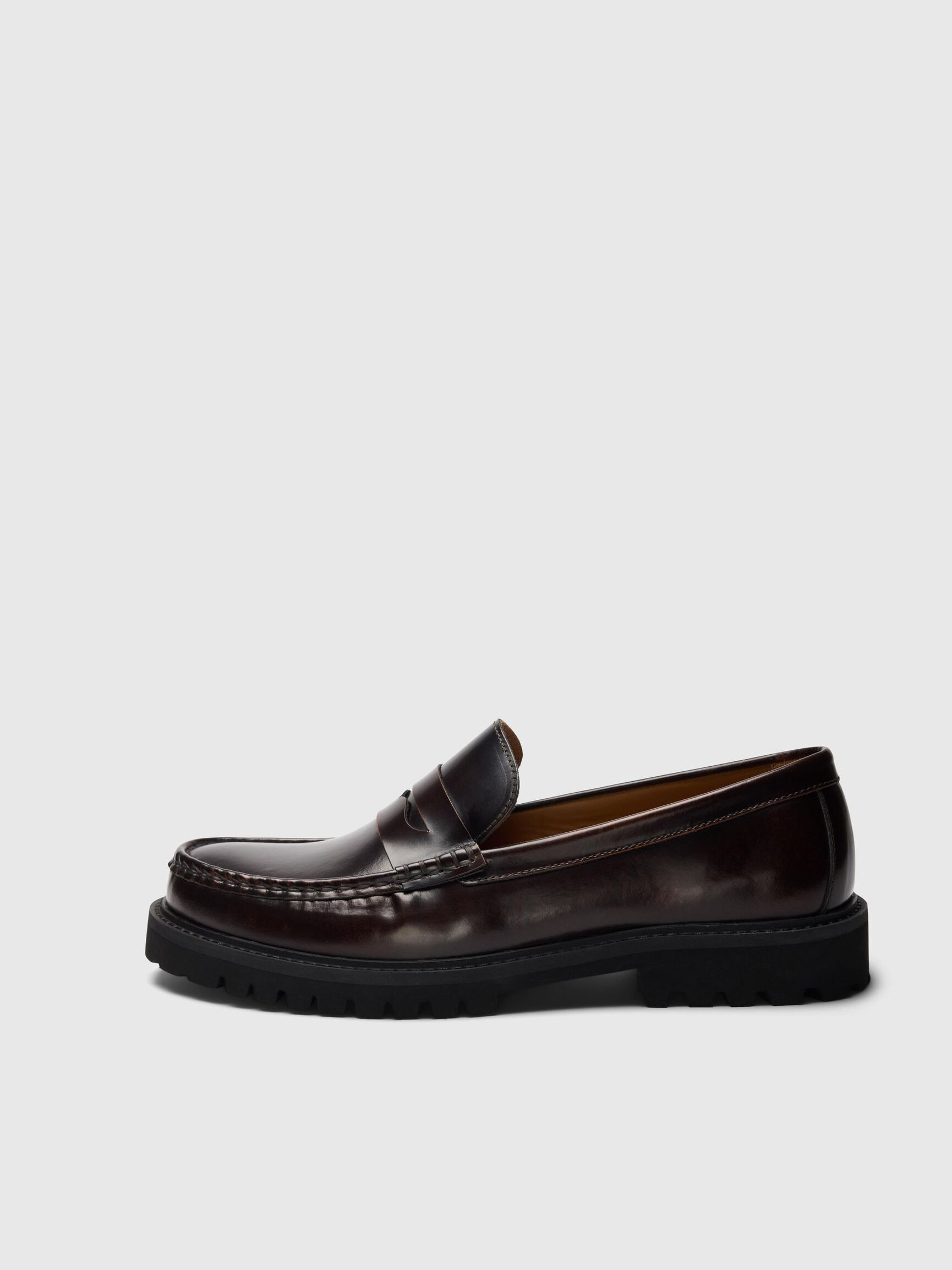 LEER PENNY LOAFERS, Demitasse, highres