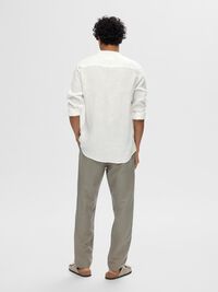 100% LEINEN LANGARMHEMD, Bright White, highres