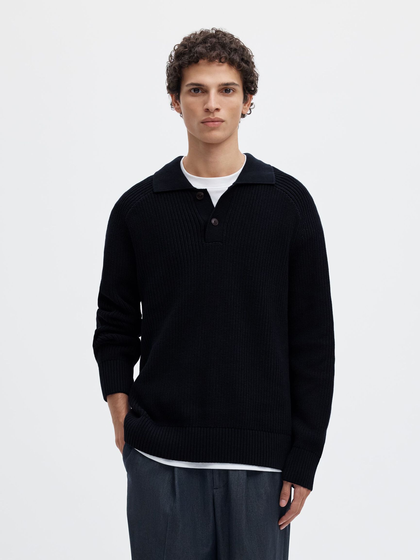 RIBBED PULLOVER, Sky Captain, highres