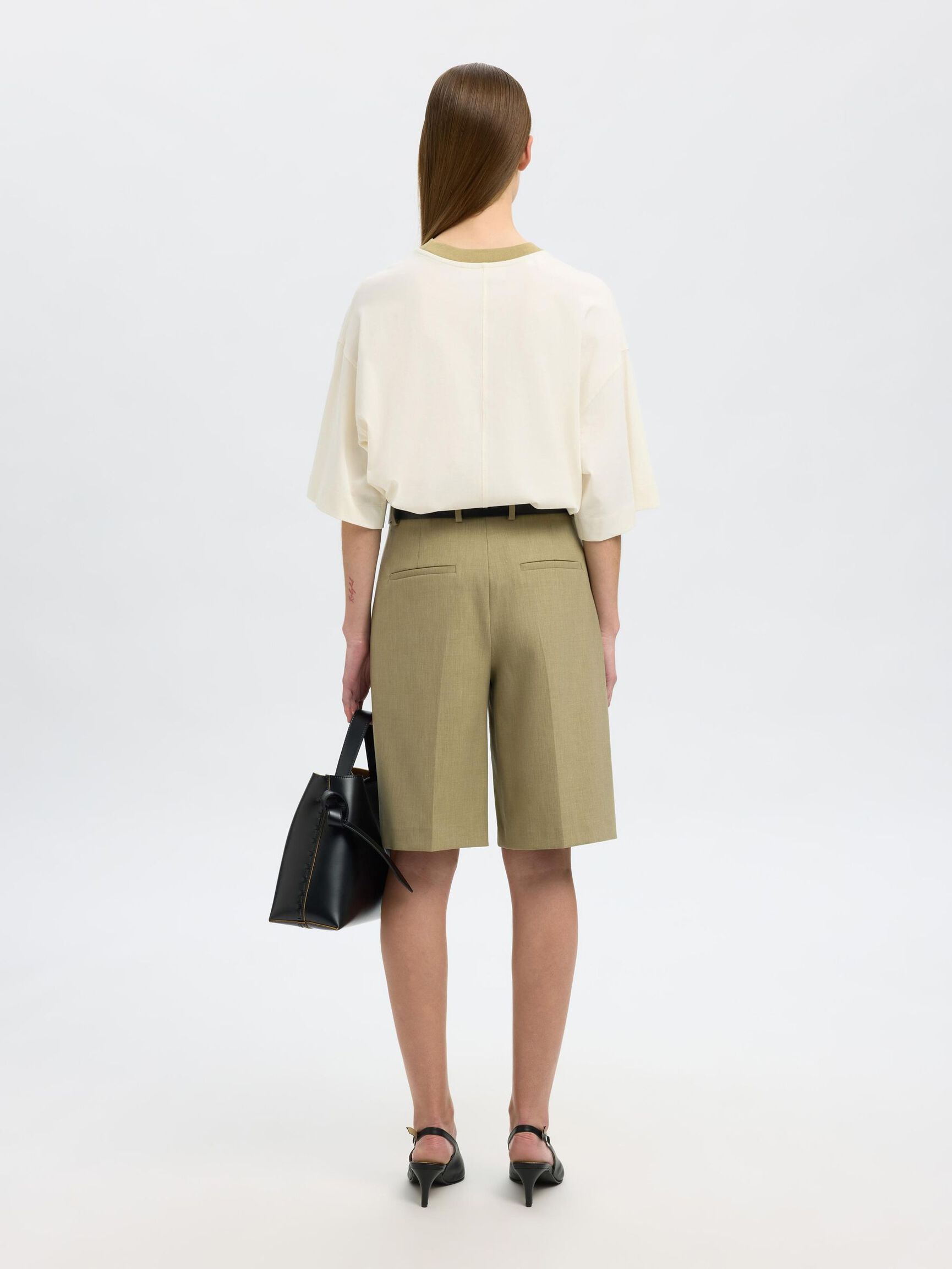 COTTON OVERSIZED T-SHIRT, Egret, highres