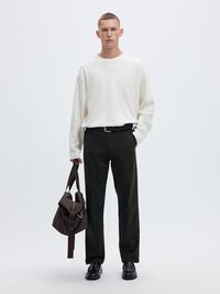 196 STRAIGHT FLEX CHINO, Black, highres