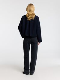 TAILORED WOOL BLEND  JACKET, Dark Sapphire, highres