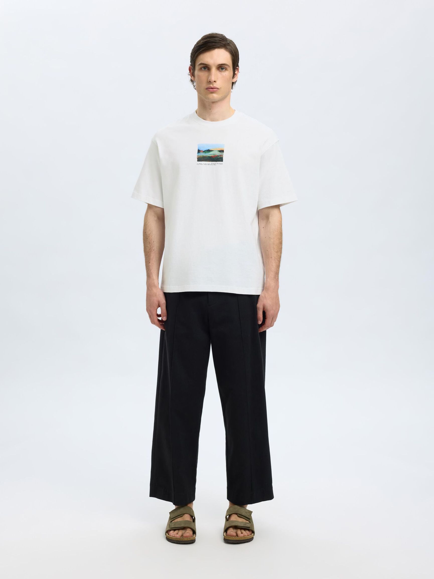 PRINT T-SHIRT MIT RUNDHALSAUSSCHNITT, Bright White, highres