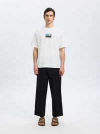 PRINTED CREWNECK T-SHIRT, Bright White, highres