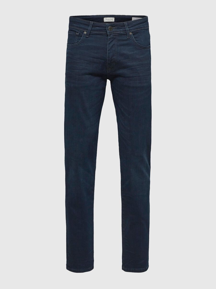 Selected DARK WASH STRAIGHT FIT JEANS, Blue Black Denim, highres - 16072113_BlueBlackDenim_001.jpg