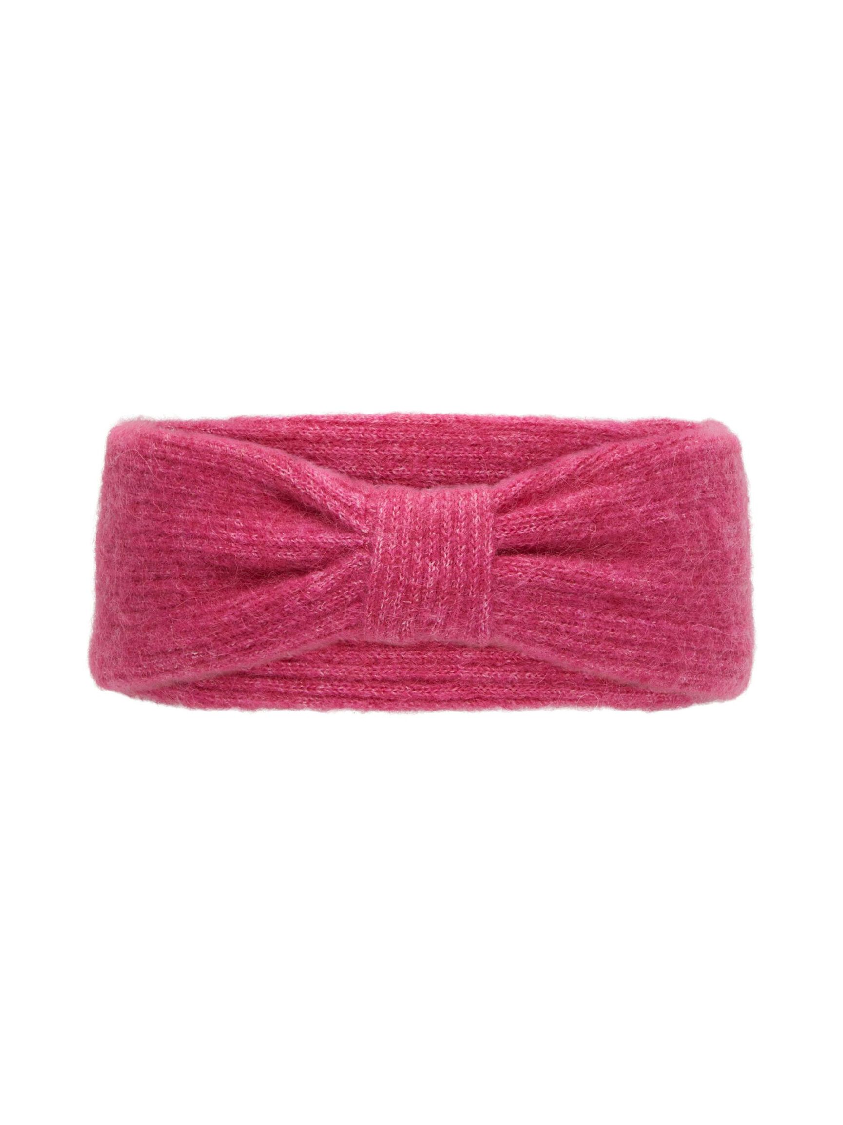 GERIBDE GEBREIDE HAARBAND, Fuchsia Purple, highres