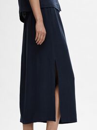 HIGH WAIST MAXIROCK, Dark Sapphire, highres