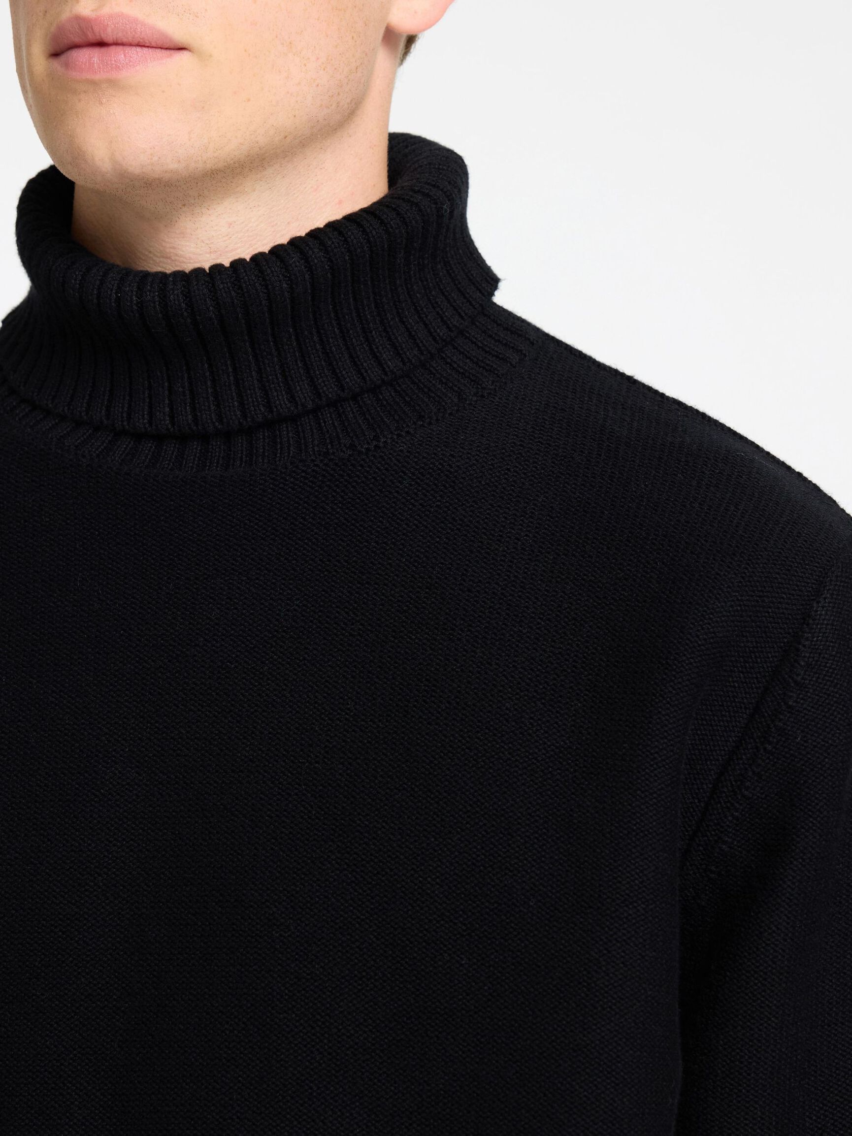 ROLLKRAGEN PULLOVER, Black, highres