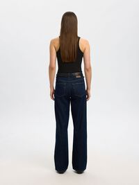 RIBBED TANK TOP, Black, highres