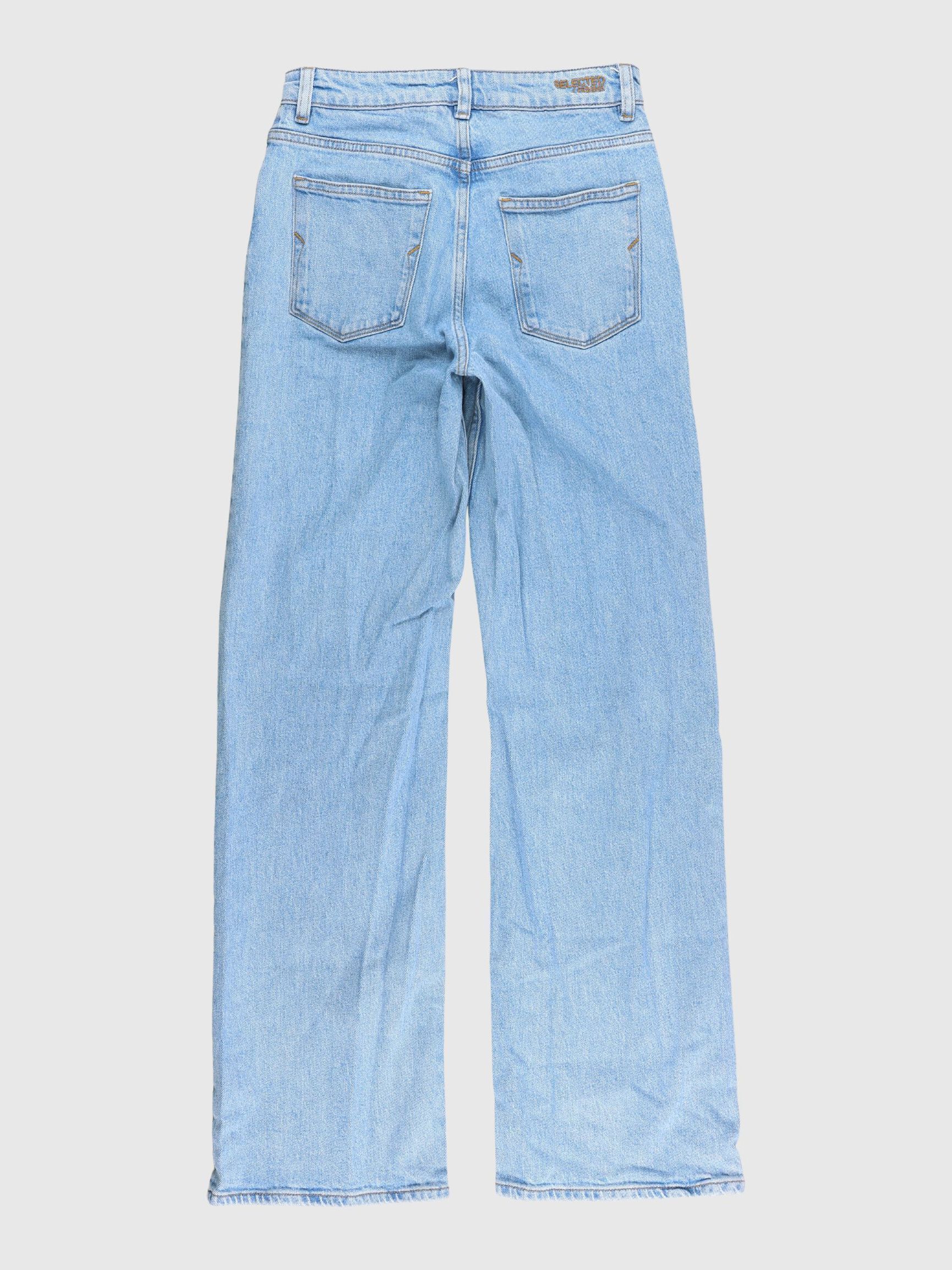 LIGHT WASH WIDE FIT JEANS, Light Blue Denim, highres