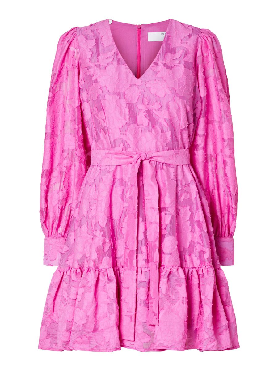 Selected À MANCHES LONGUES FLEURIES MINI-ROBE, Phlox Pink, highres - 16094189_PhloxPink_001.jpg