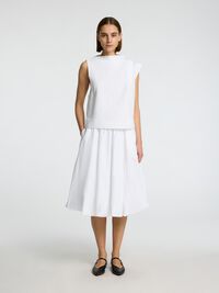 BALLONZOOM MIDDELLANGE ROK, Bright White, highres
