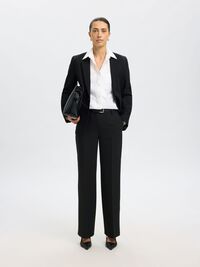 GEWEBTE HOSE, Black, highres