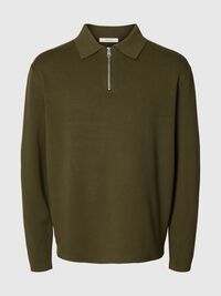 HALF ZIP PULLOVER, Kalamata, highres