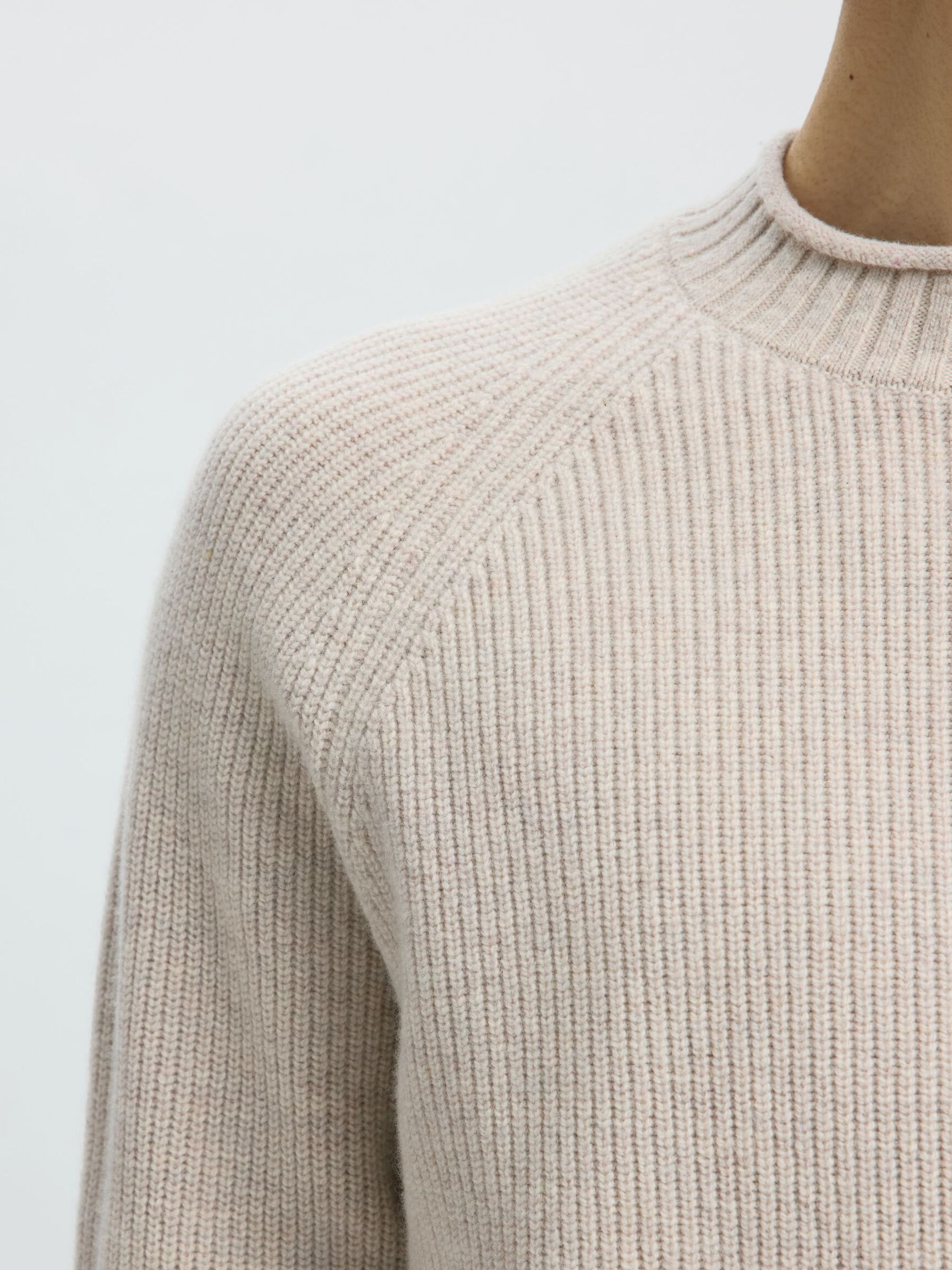 WOOL JUMPER, Silver Birch, highres