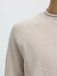 WOOL JUMPER, Silver Birch, highres