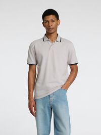 SHORT SLEEVED POLO SHIRT, Pure Cashmere, highres