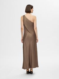 ONE-SHOULDER MAXIKJOLE, Coca Mocha, highres