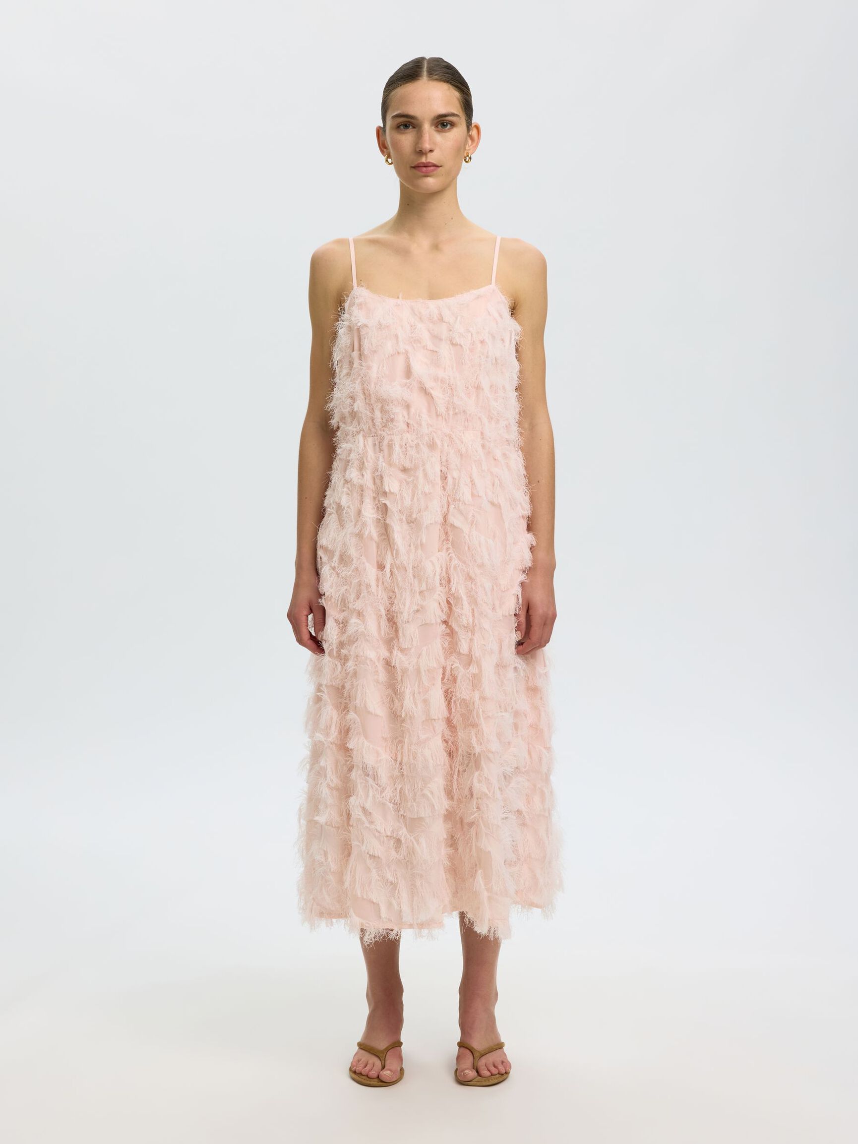 STRAP MIDI DRESS, Pale Dogwood, highres