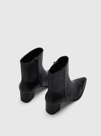LEDER STIEFELETTEN, Black, highres