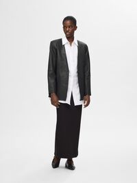 100% LEDER BLAZER, Black, highres