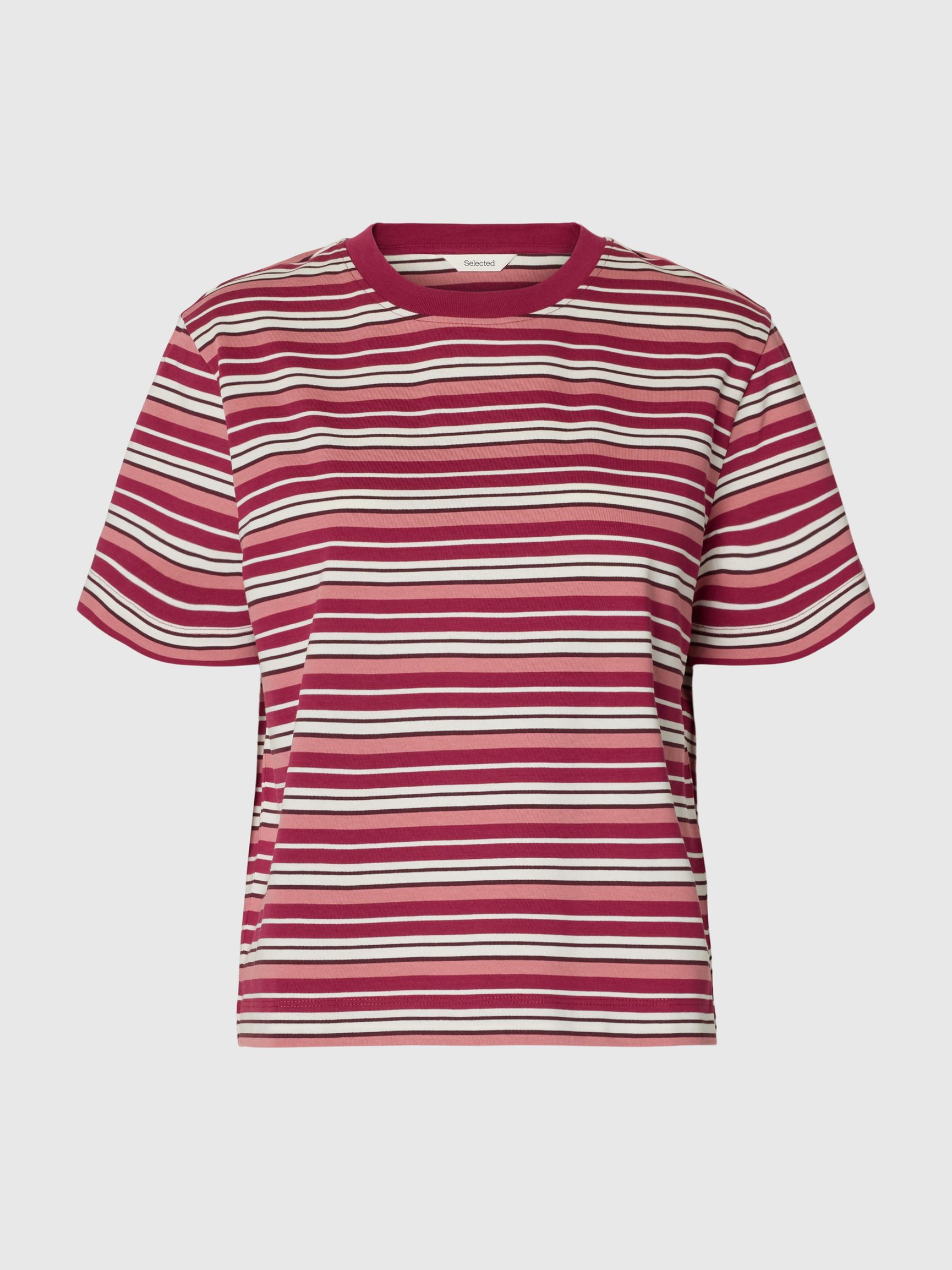 GESTREIFTES BOXY FIT T-SHIRT, Anemone, highres