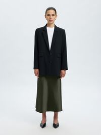 SATIN MIDI SKIRT, Deep Depths, highres