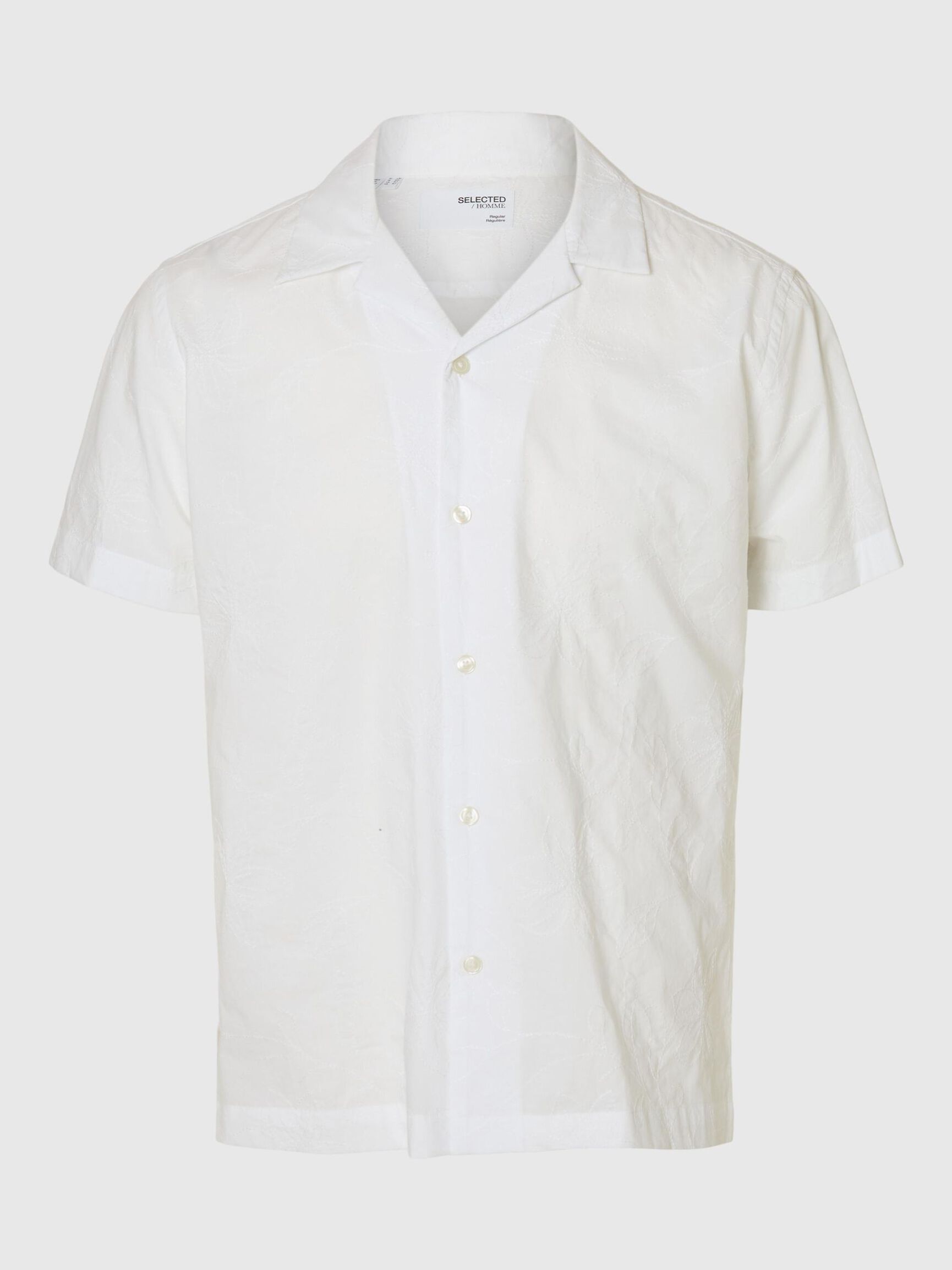 100% BAUMWOLL KURZARMHEMD, White, highres