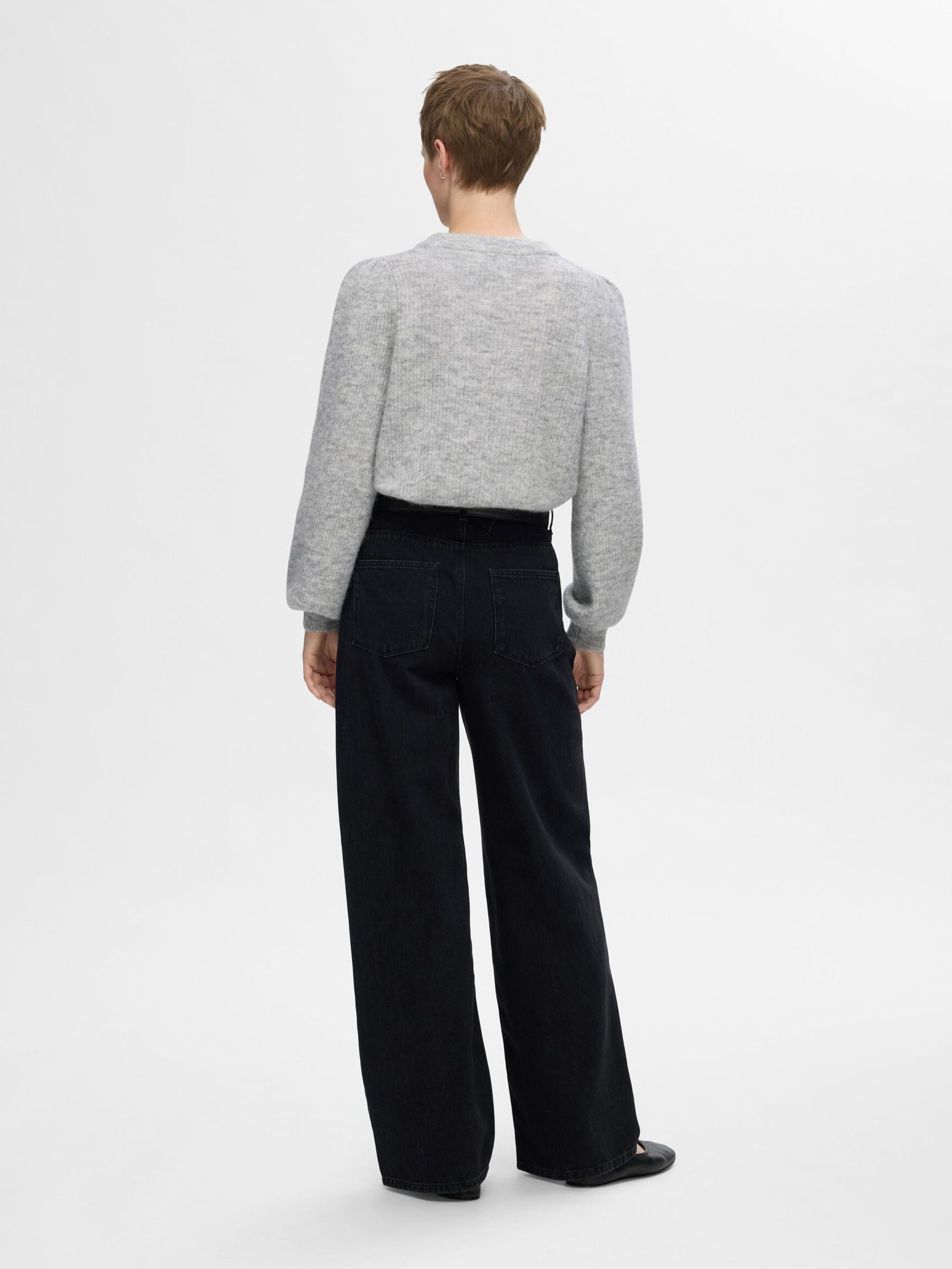 WOLLGEMISCH STRICKPULLOVER, Light Grey Melange, highres