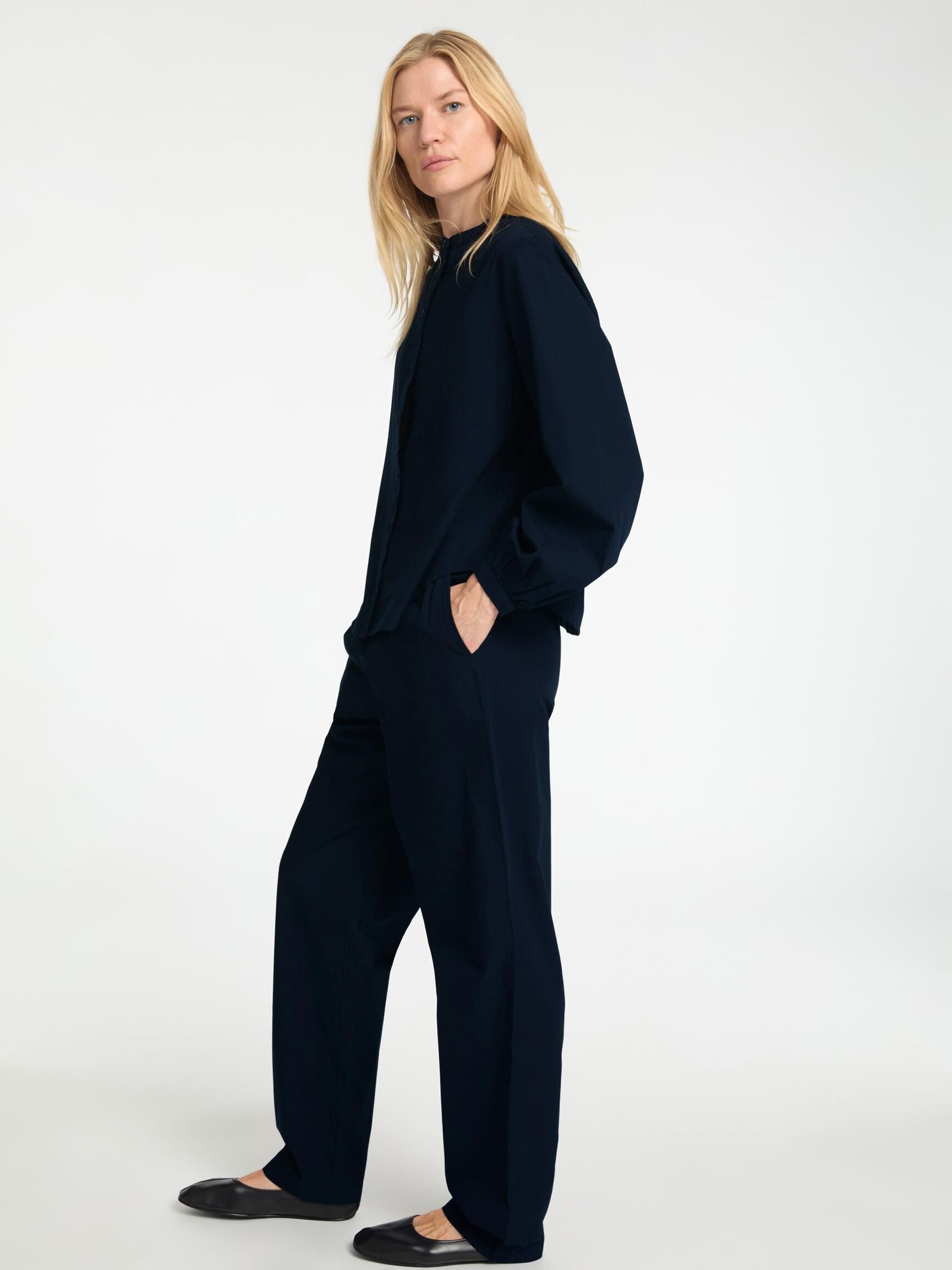BAUMWOLL HIGH WAIST HOSE, Dark Sapphire, highres