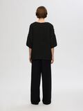 Selected TOP CON MANICHE A 3/4, Black, highres - 16096981_Black_004.jpg