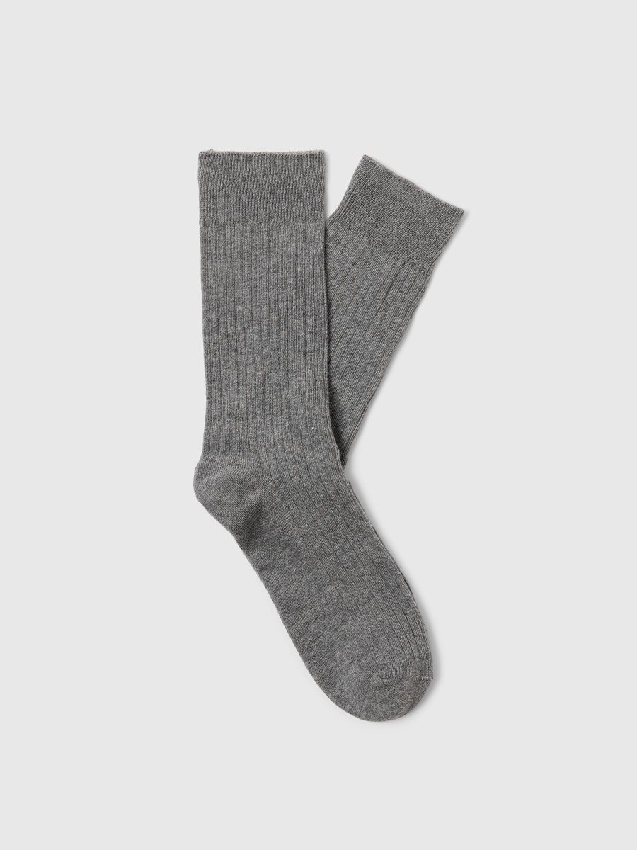 Selected RIBBED SOCKS, Grey Melange, highres - 16081851_GreyMelange_002.jpg