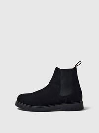 WILDLEDER CHELSEA BOOTS, Black, highres