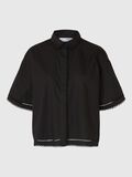 Selected CROPPED OVERHEMD MET KORTE MOUWEN, Black, highres - 16096998_Black_001.jpg