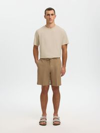 LIN MÉLANGÉ T-SHIRT, Oatmeal, highres