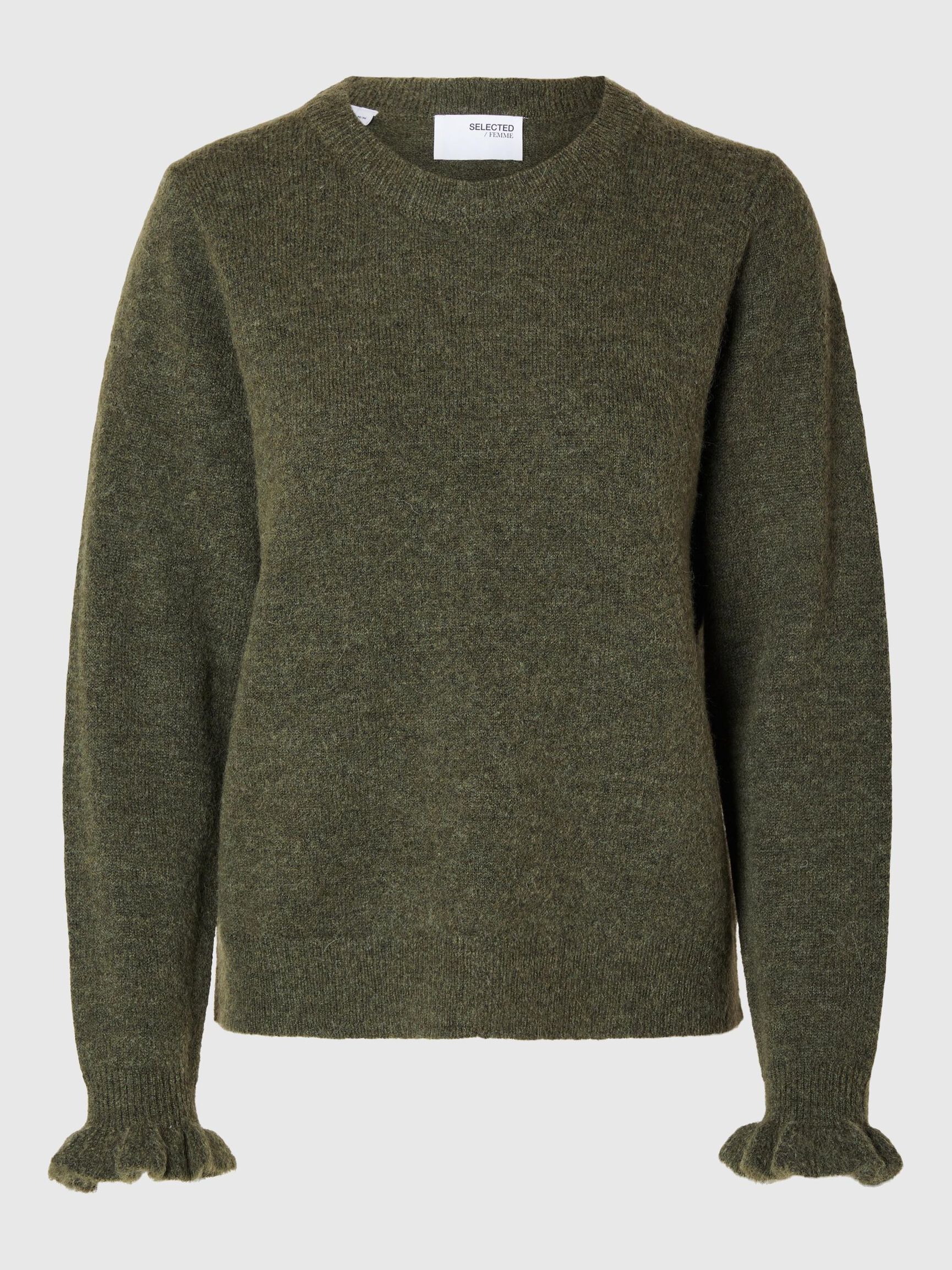 ULDBLANDING ÆRME MED FLÆSER PULLOVER, Kalamata, highres