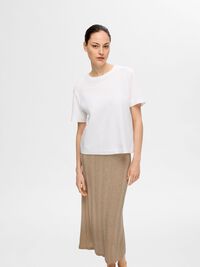 KNITTED MIDI SKIRT, Humus, highres