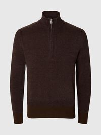 HIGH ZIP PULLOVER, Chocolate Torte, highres